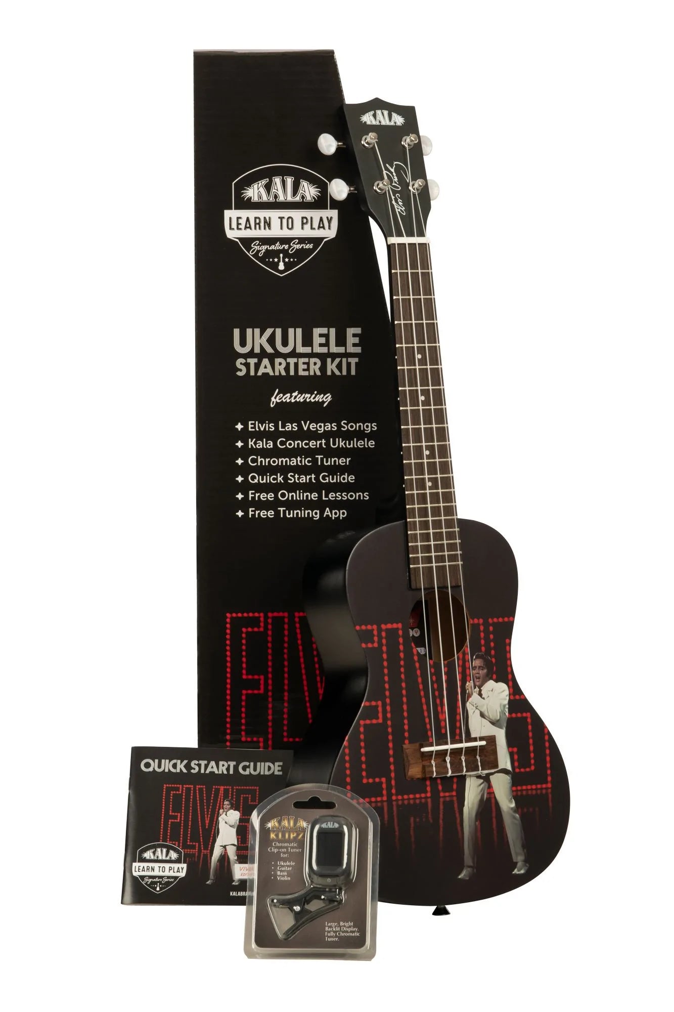 Kala Elvis Concert Ukulele Starter Kit