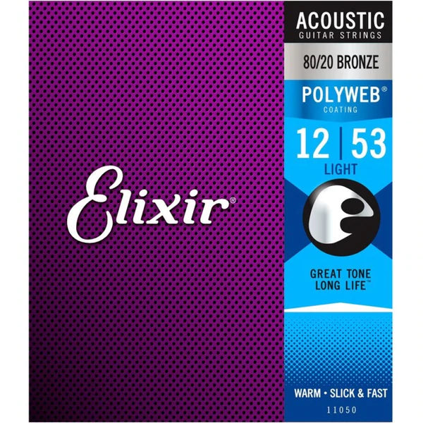 Elixir Polyweb 80/20 Bronze Acoustic Guitar Strings (Assorted Gauges)