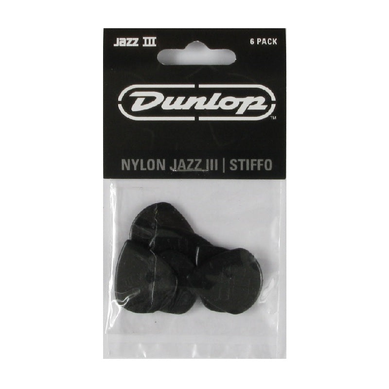 Dunlop 47P3S Jazz III Nylon Stiffo Guitar Picks (6 Pack)