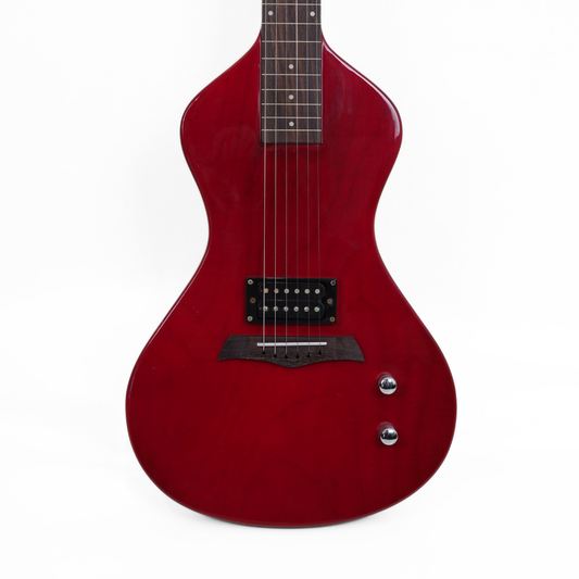 Hall of Fame: Martinez 6-String Electric Lap Steel/Slide Guitar in Transparent Red Gloss
