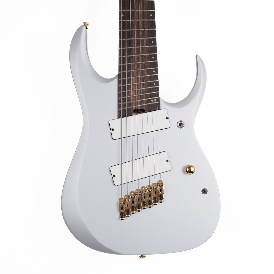 Hall of Fame: 2025 Ibanez RGDMS8 8-String Multi-Scale Electric Guitar in Satin Silver