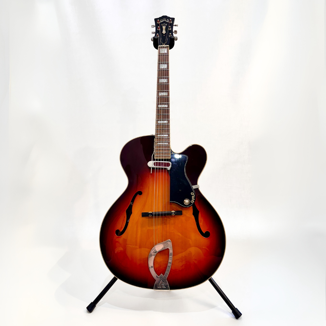Hall of Fame: 2013 Guild A-150 Savoy Hollow-Body Electric Guitar in Antique Burst