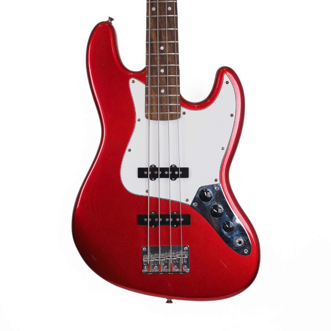 Hall of Fame: SX Standard Series Jazz Bass Guitar in Metallic Candy Red