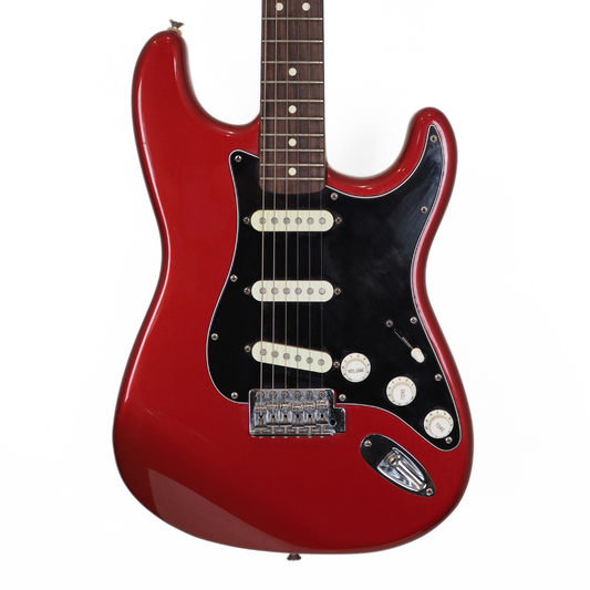 Hall of Fame: 1992 Fender Standard Stratocaster MIM Electric Guitar in Gloss Red
