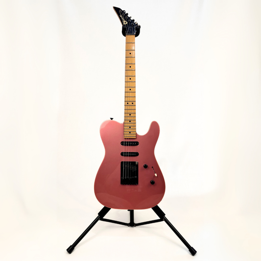 Hall of Fame: 1980s Charvel by Jackson/Charvel Model 7 Telecaster Electric Guitar (Modified) in Bugundy Pink Mist