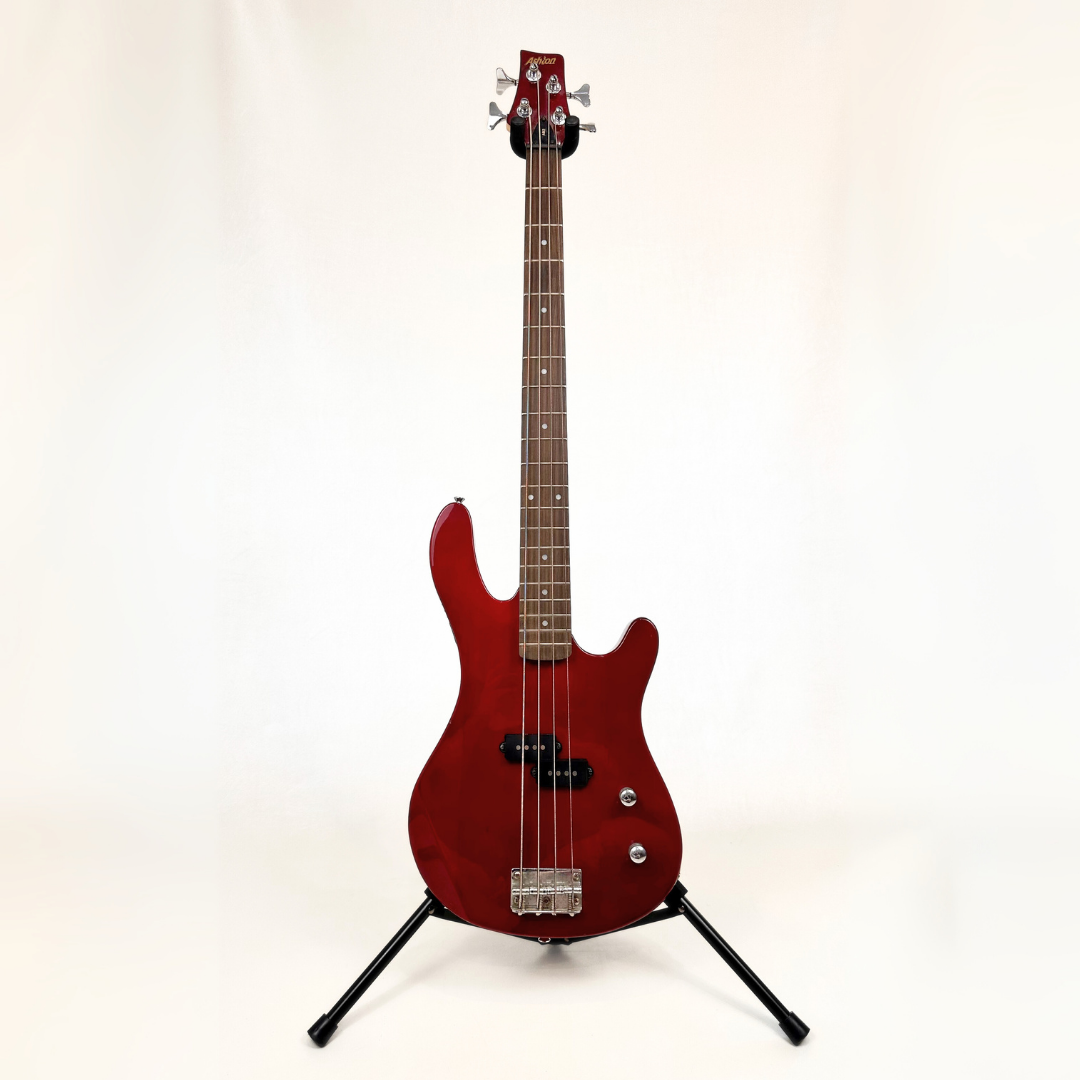 Hall of Fame: Ashton AB2 Electric Bass Guitar in Transparent Red