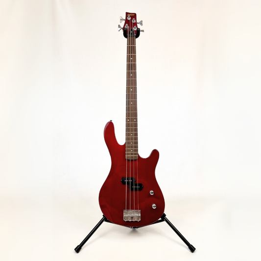 Hall of Fame: Ashton AB2 Electric Bass Guitar in Transparent Red