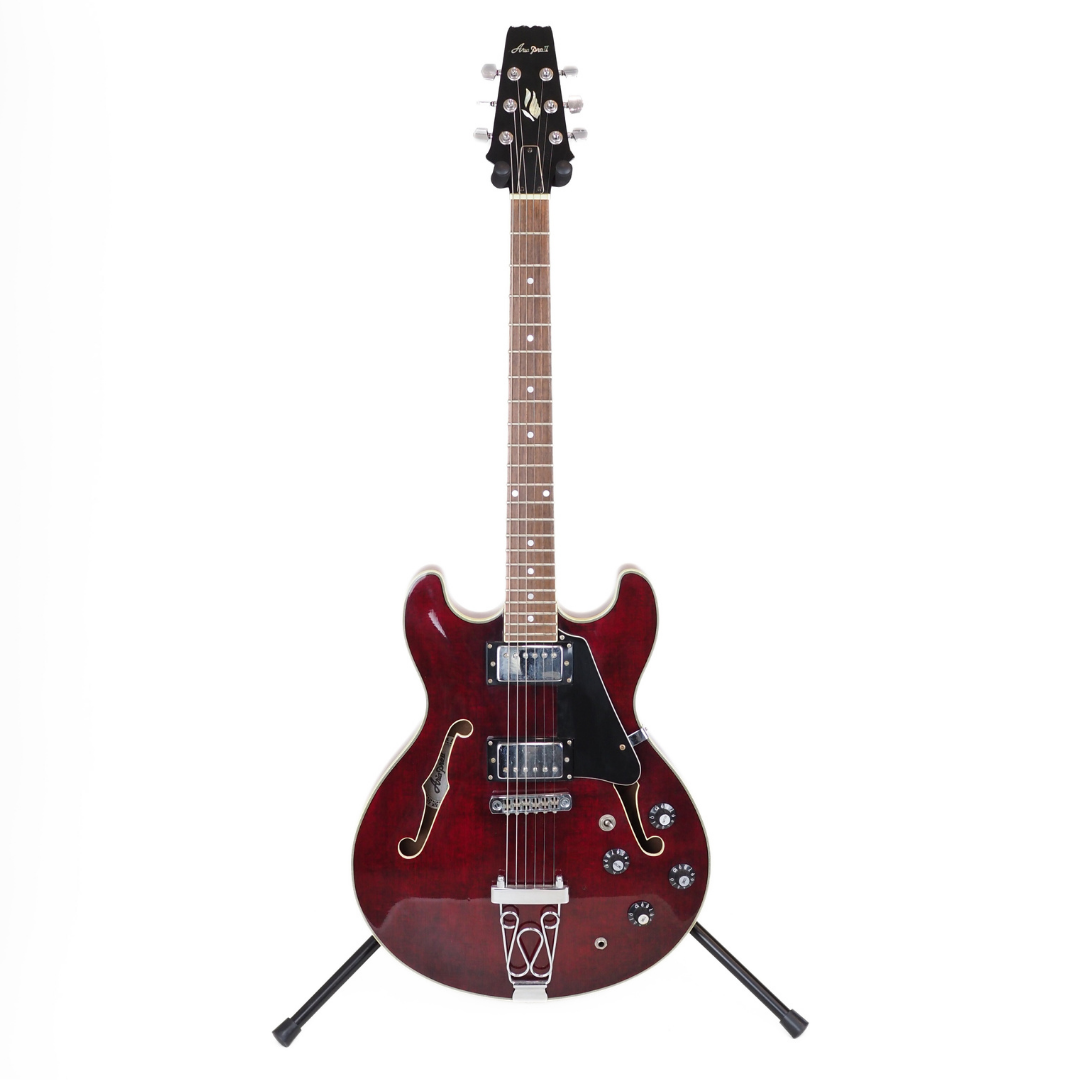 Hall of Fame: 2000 Aria Pro-II TA-1 MIK Semi-Hollowbody Electric Guitar in Transparent Wine Red