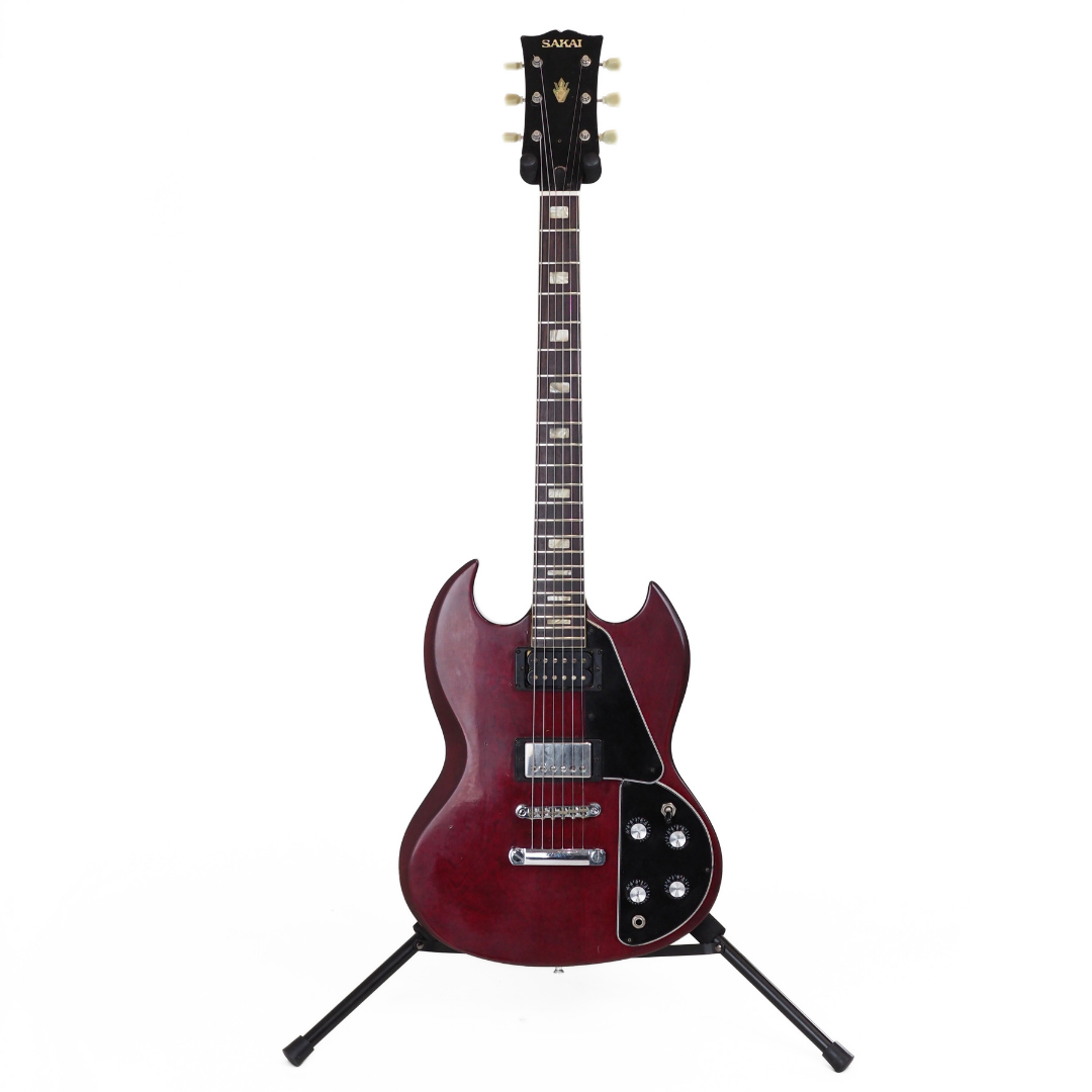 Hall of Fame: Sakai 1970s SG-Style MIJ Electric Guitar in Cherry Red