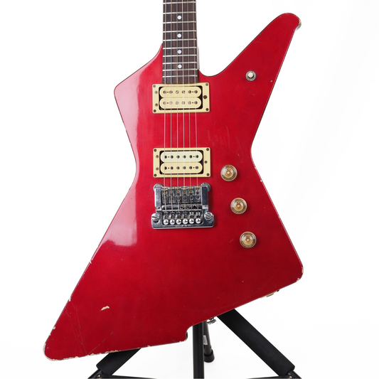 Hall of Fame: 1982 Ibanez Destroyer II Modified DT50 Made in Japan Electric Guitar in Red