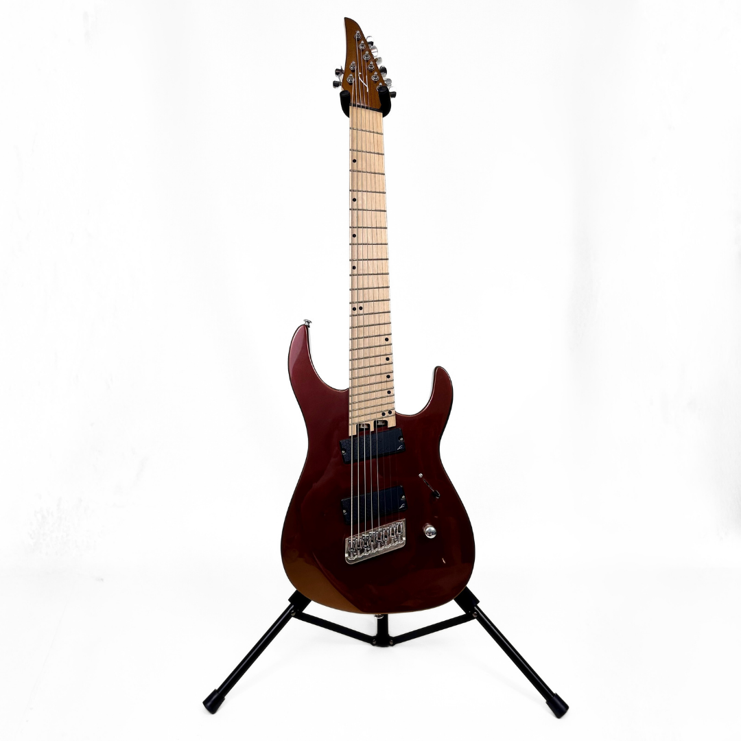 Hall of Fame: Legator Ninja N8FS-RCS 8-String, Fanned/Fanned-Fret Multi-Scale Electric Guitar in Red Colour Shift Finish