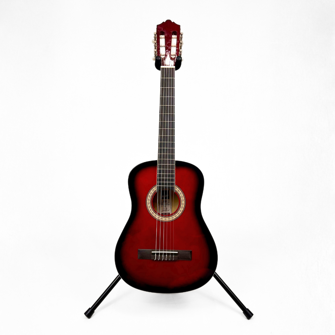 Hall of Fame: Ashton CG12TRB 1/2-Sized Classical Guitar in Transparent Red Burst