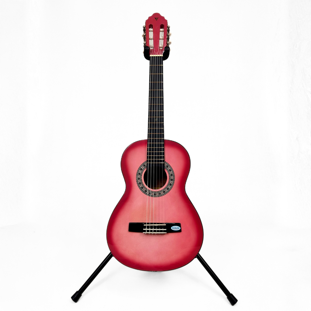 Hall of Fame: Valencia TC12PKS  1/2-Sized Classical Guitar in Pink Burst