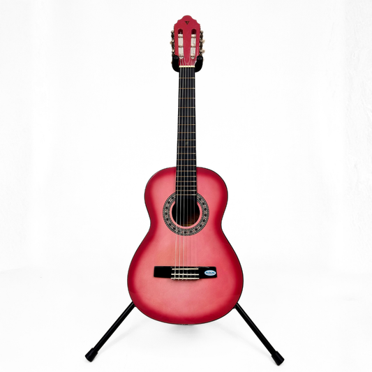 Hall of Fame: Valencia TC12PKS  1/2-Sized Classical Guitar in Pink Burst