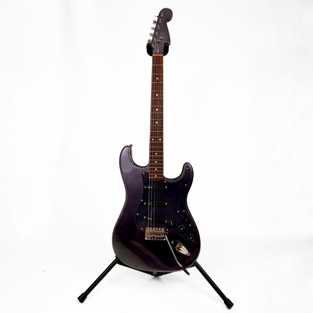 Hall of Fame: Unbranded Stratocaster-Style Electric Guitar in Metallic Grey Finish with DiMarzio Single-Coil Pickups