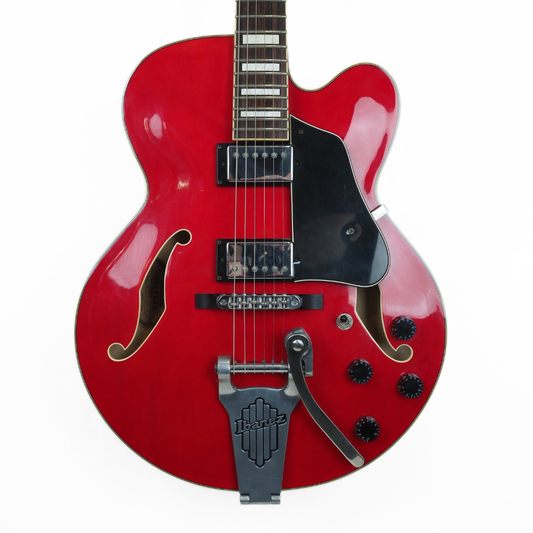 Hall of Fame: 2005 Ibanez Artcore Hollowbody Electric Guitar with Vibrola in Transparent Red