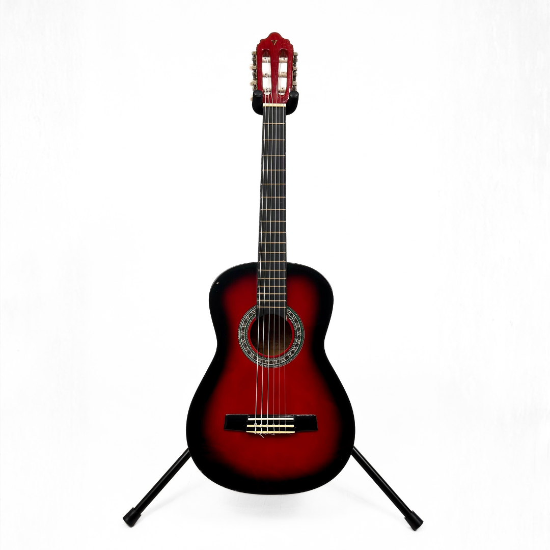 Hall of Fame: Valencia TC12RDS 1/2 Sized Classical Guitar in Red Sunburst