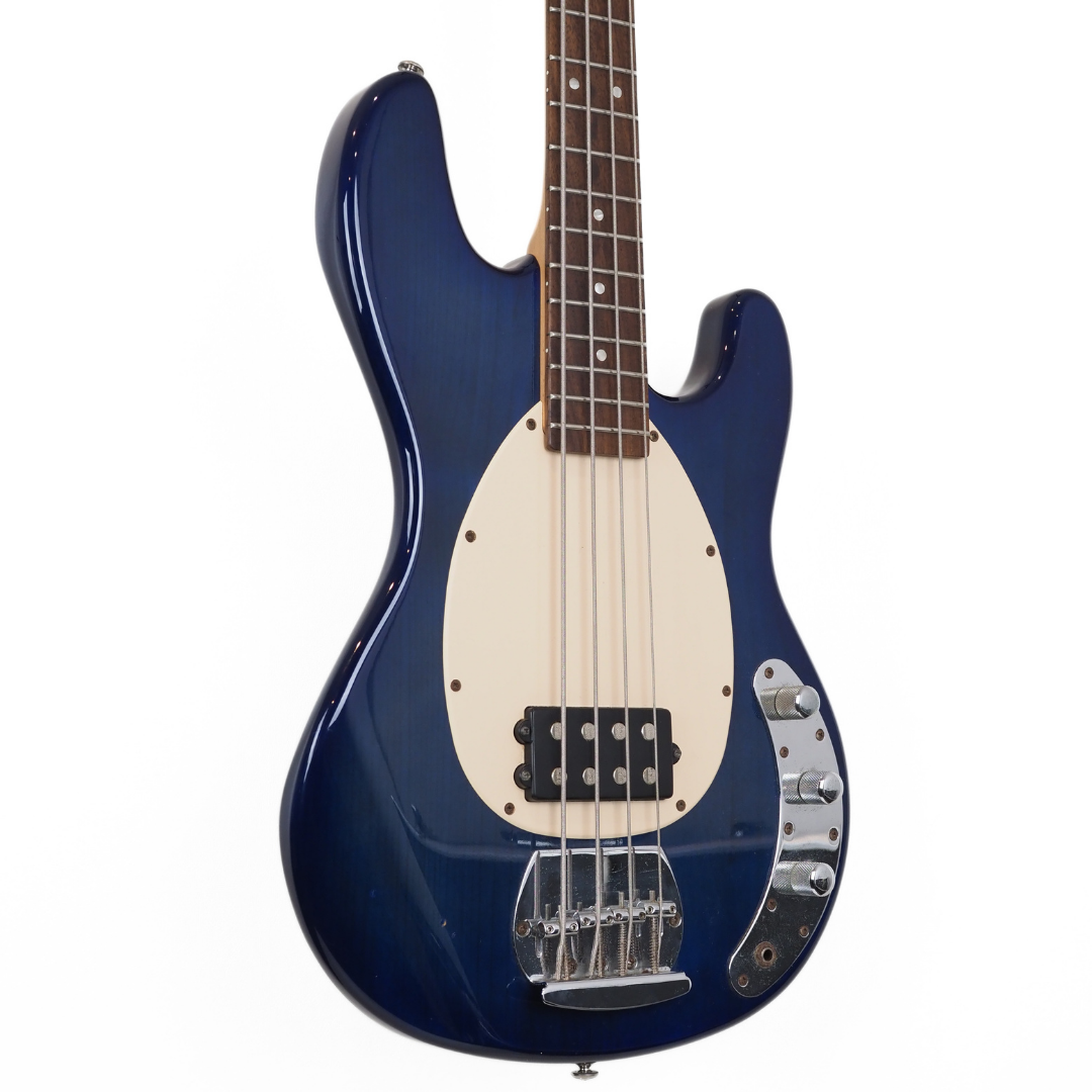 Hall of Fame: Casino Stage Series Stingray-Style Electric Bass Guitar in Transparent Blue