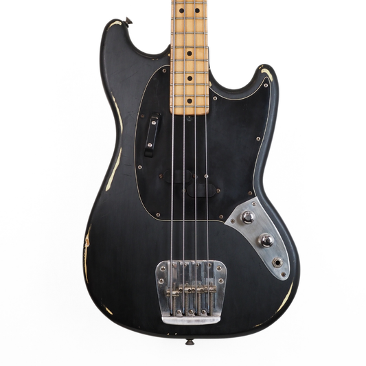 Hall of Fame: 1977 Fender Mustang Short-Scale Bass Guitar in Custom Black Finish