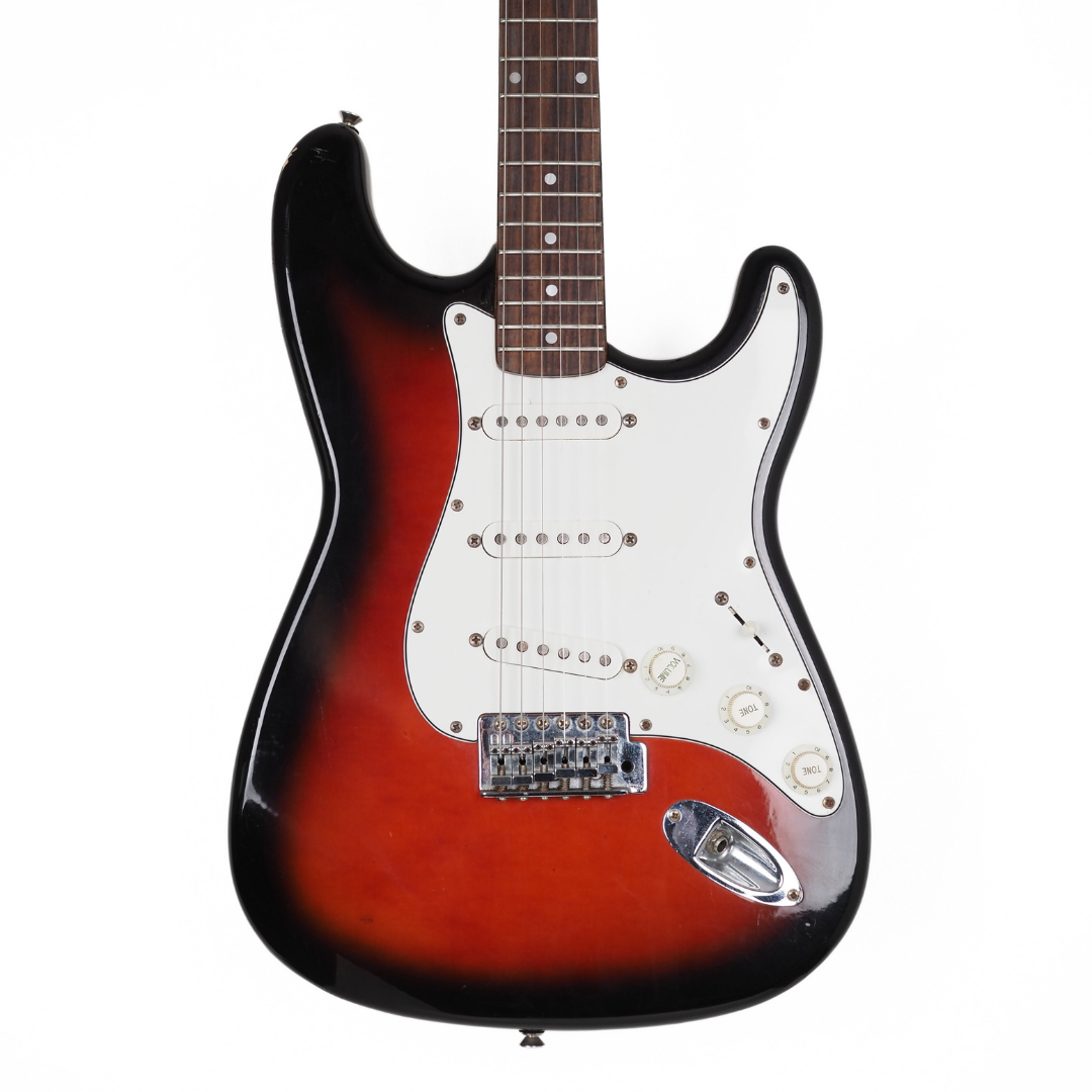 Hall of Fame: '90s Squier Stratocaster (Made in Korea) Electric Guitar in 3-Tone Sunburst