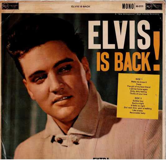 Elvis Presley – Elvis Is Back (Vinyl, LP, Album, Mono, Gatefold sleeve)