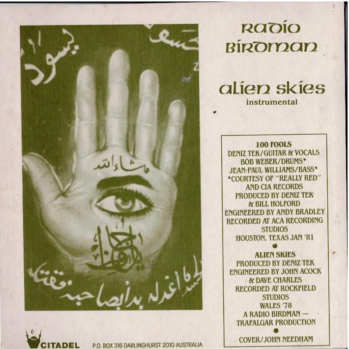 Deniz Tek - 100 Fools / Alien Skies (Vinyl, 7", 45 RPM, Single)