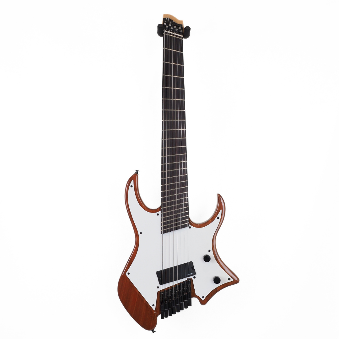 Artist Headless 8-String Multiscale Single Pickup Electric Guitar in Natural Finish