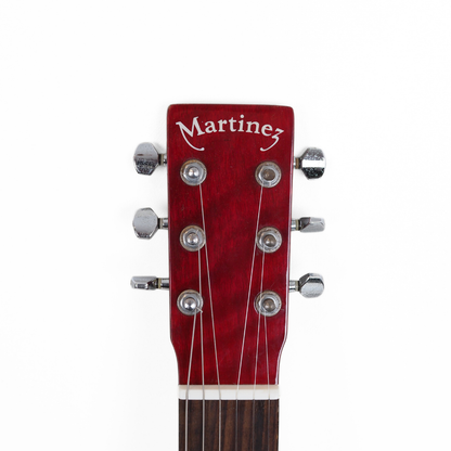 Martinez 6-String Electric Lap Steel/Slide Guitar in Transparent Red Gloss
