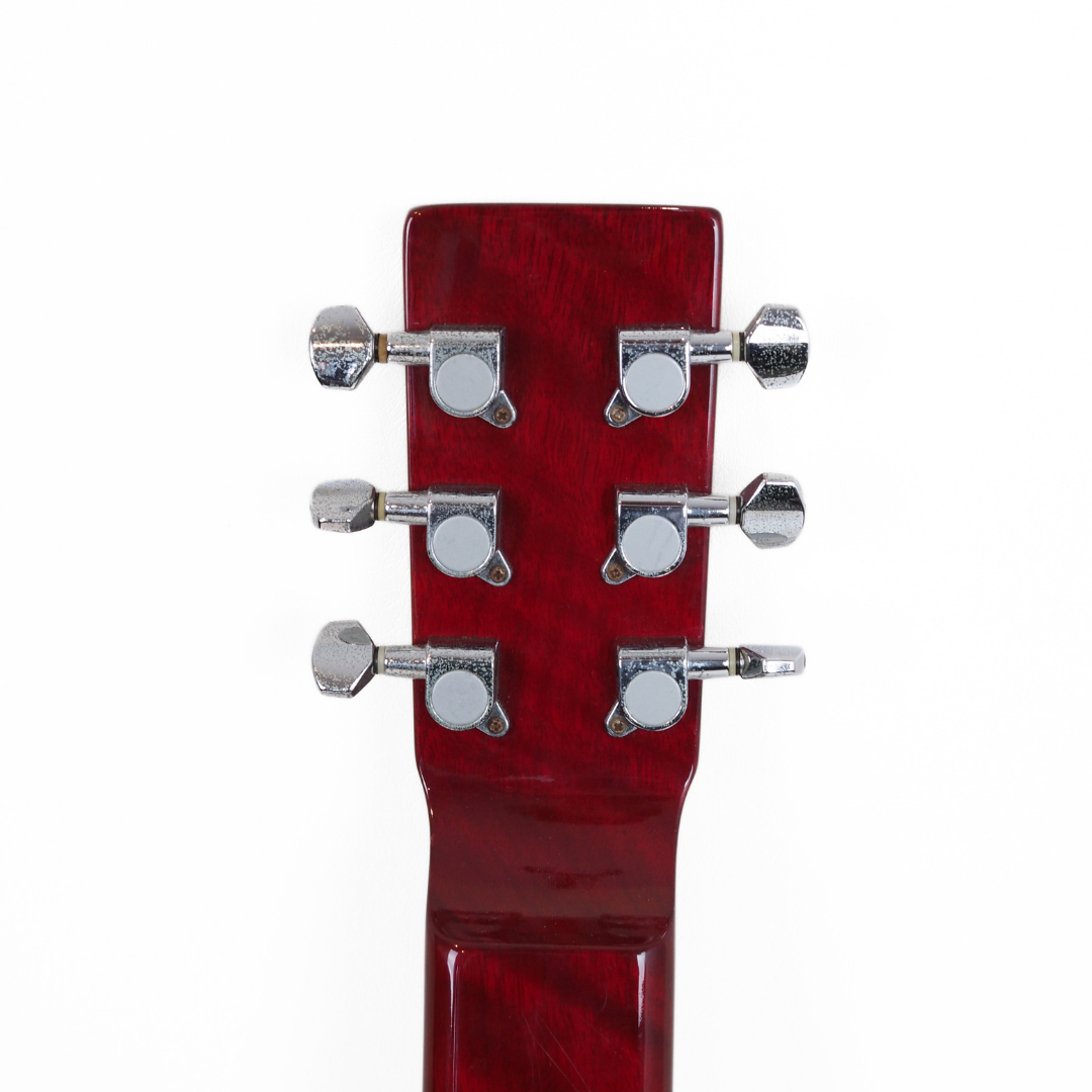 Martinez 6-String Electric Lap Steel/Slide Guitar in Transparent Red Gloss