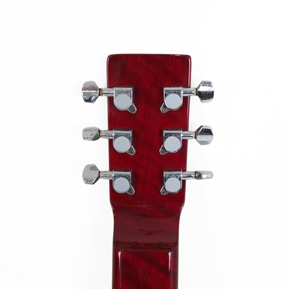 Martinez 6-String Electric Lap Steel/Slide Guitar in Transparent Red Gloss