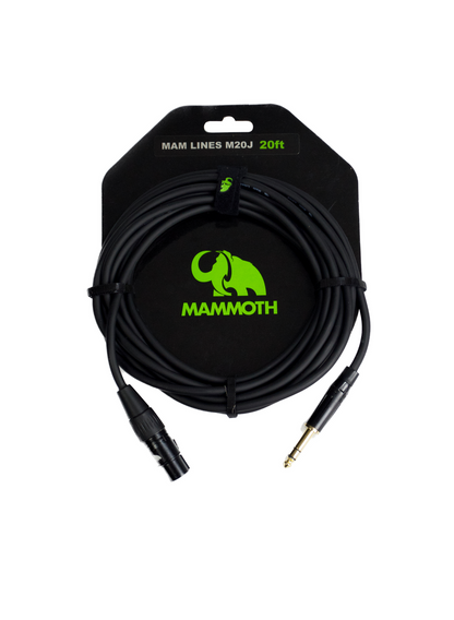 Mammoth Mam Lines XLR to TRS Jack Microphone Cable (Assorted Sizes)