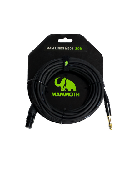 Mammoth Mam Lines XLR to TRS Jack Microphone Cable (Assorted Sizes)