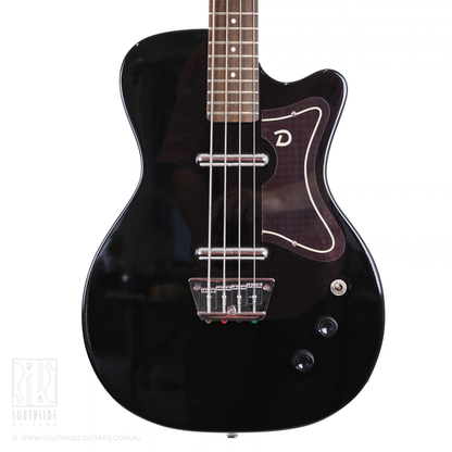 Danelectro '56 Single Cut Short Scale Electric Bass Guitar in Black Gloss
