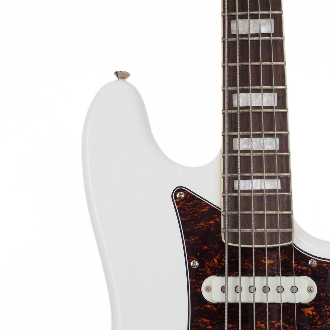2014 Squier 'Vintage Modified' Bass VI Electric Guitar in Olympic White