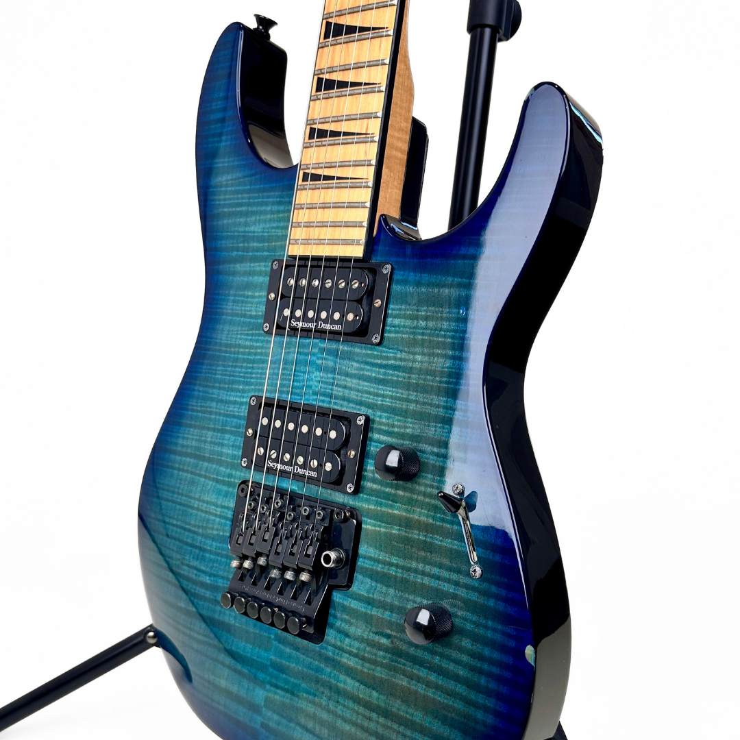 2007 Jackson DK2M Dinky Electric Guitar in Transparent Blue Burst