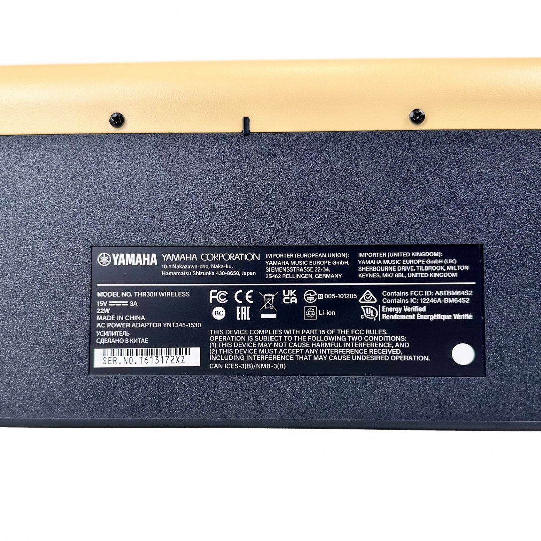 Yamaha THR30II Wireless Guitar Combo Amplifier + Line 6 G10TII Relay Wireless Bug