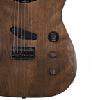 Fernandes TEJ-style Telecaster Electric Guitar with Custom Brown Natural Finish