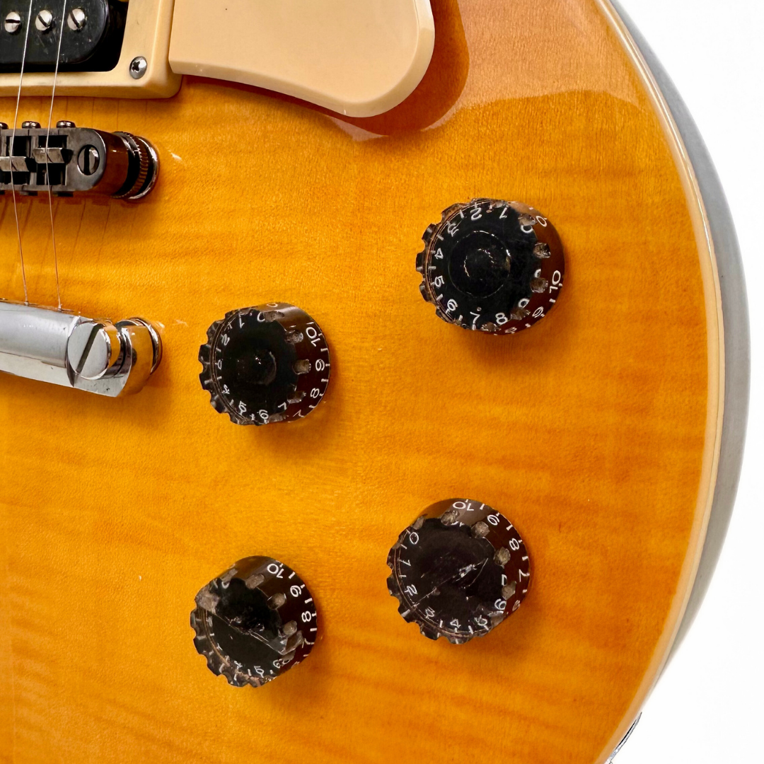 Unbranded Les Paul-Style Triple Humbucker Electric Guitar in Gloss Honeyburst Finish