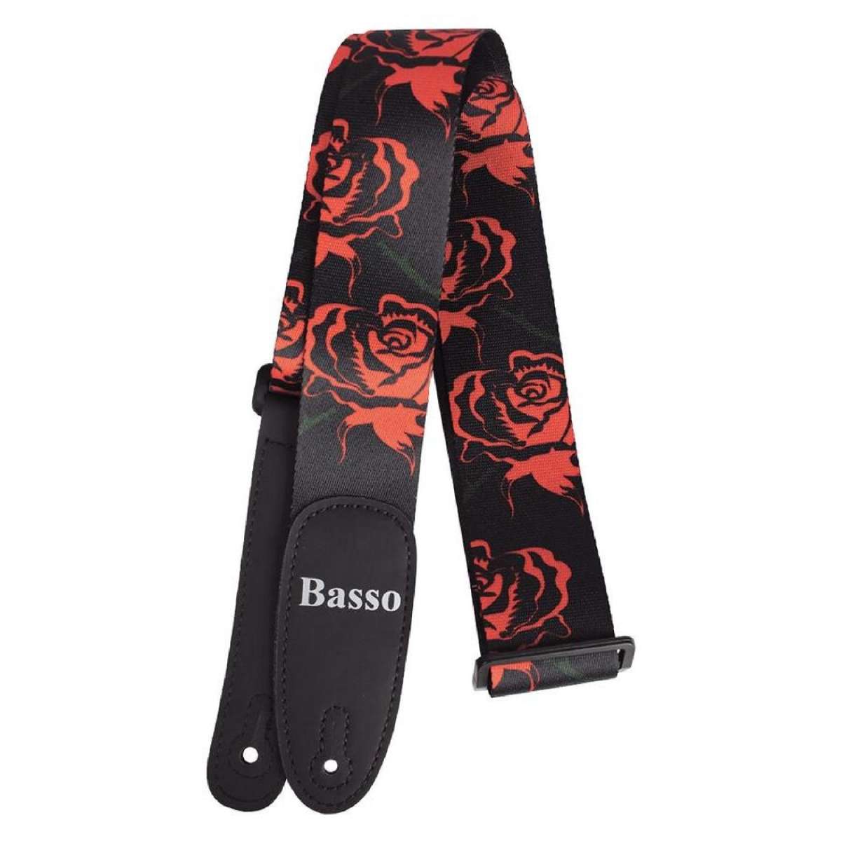 Basso DE27 Polyester Pop Art Red Roses Guitar Strap