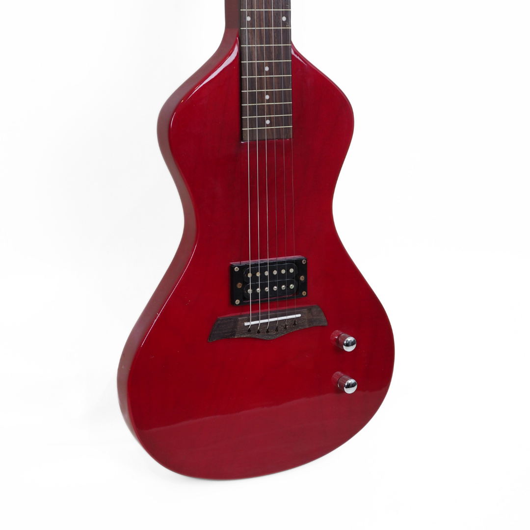 Martinez 6-String Electric Lap Steel/Slide Guitar in Transparent Red Gloss