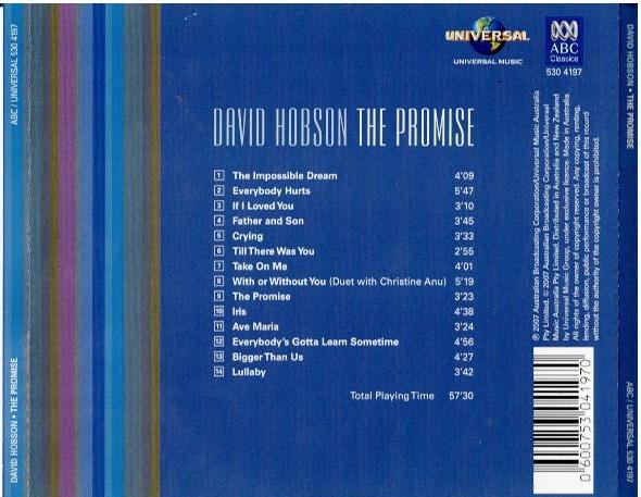 David Hobson – The Promise (CD, Album, Stereo)