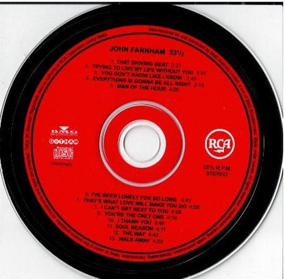 John Farnham – 33⅓ (CD, Album, Stereo)