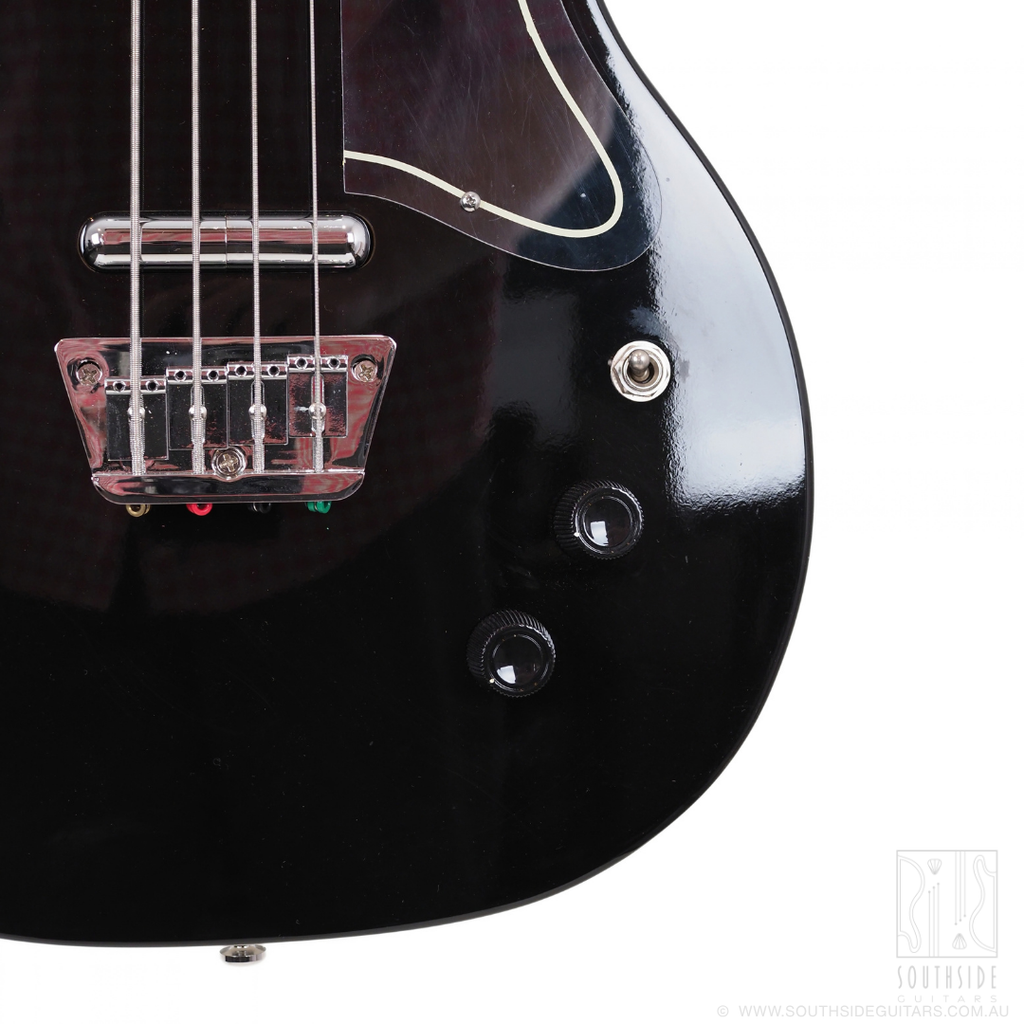 Danelectro '56 Single Cut Short Scale Electric Bass Guitar in Black Gloss