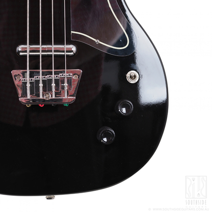 Danelectro '56 Single Cut Short Scale Electric Bass Guitar in Black Gloss
