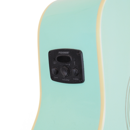 2018 Fender Malibu Parlour-Sized Acoustic Electric Guitar in Aqua Splash
