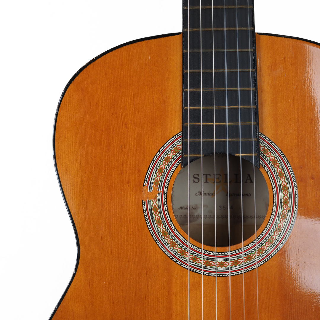 Vintage Stella Model 3504 4/4-Sized Classical Guitar