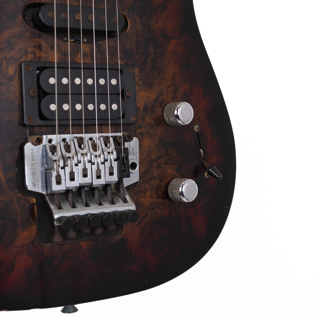 Washburn KC-40V KC Series Electric Guitar in Transparent Brown Burst
