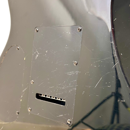 Ashton Stratocaster-Style Electric Guitar with In-Built Tuner in Gloss Black