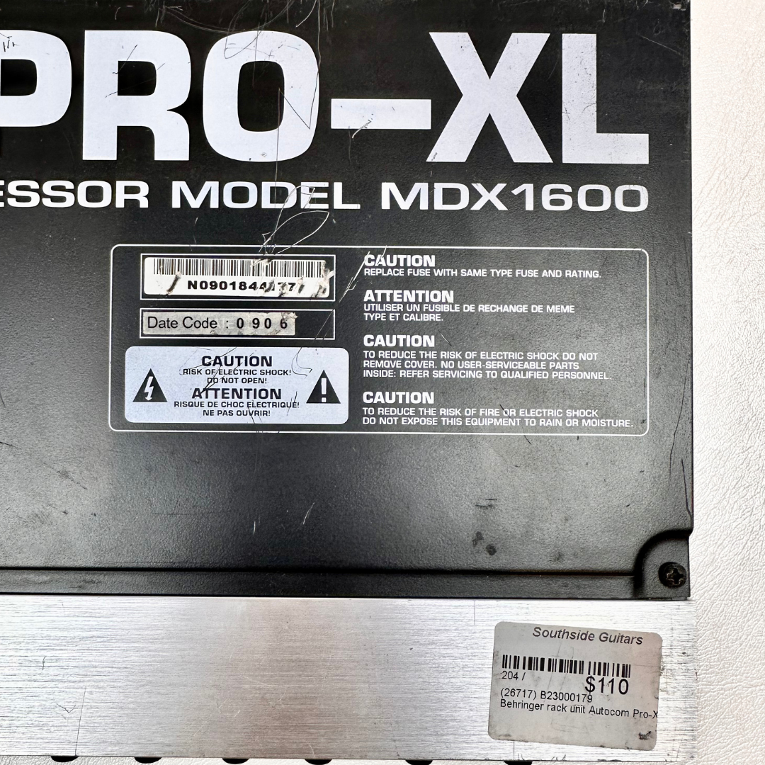 Behringer Autocom Pro-XL MDX1600 Rack Compressor Unit