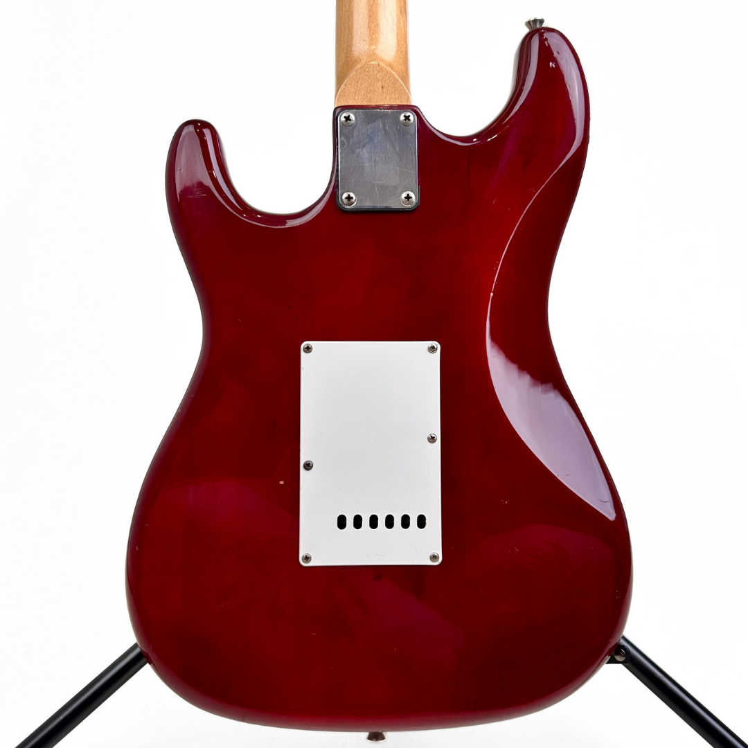 Unbranded Stratocaster-Style Electric Guitar in Wine Red